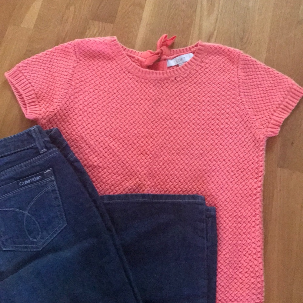 Ann Taylor LOFT coral spring sweater. Size S